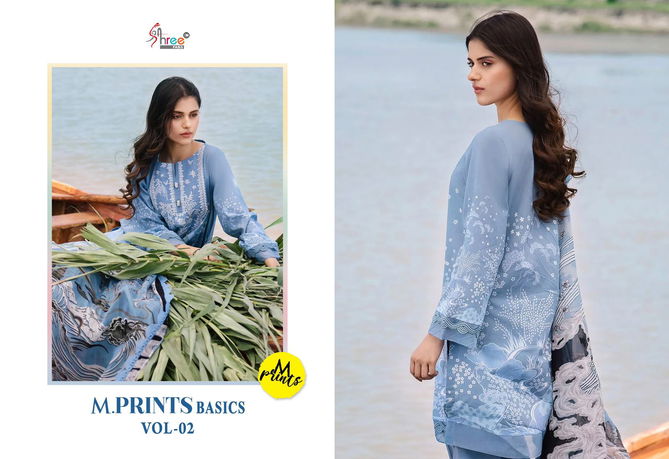 M Prints Basics Vol 2 By Shree Cotton Embroidery Pakistani Suits Wholesale Price In Surat